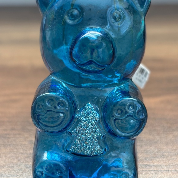 Blue Glass GUMMY BEAR Candy Christmas Tree Belly Hanging Holiday Ornament Decor - Picture 2 of 9